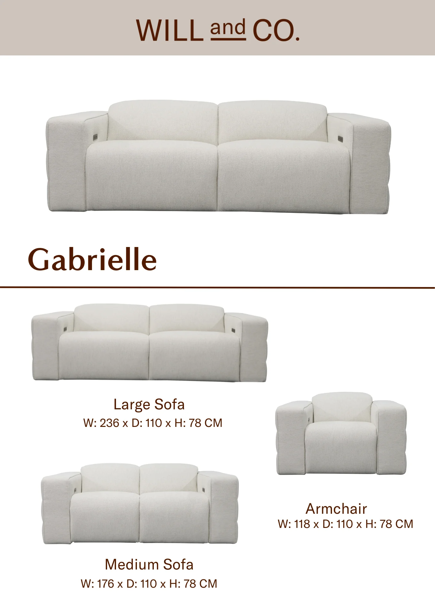 Gabrielle Reclining Armchair - Image 3